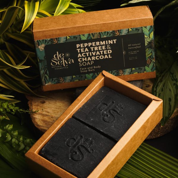 Charcoal, Peppermint Tea Tree Soap deselva